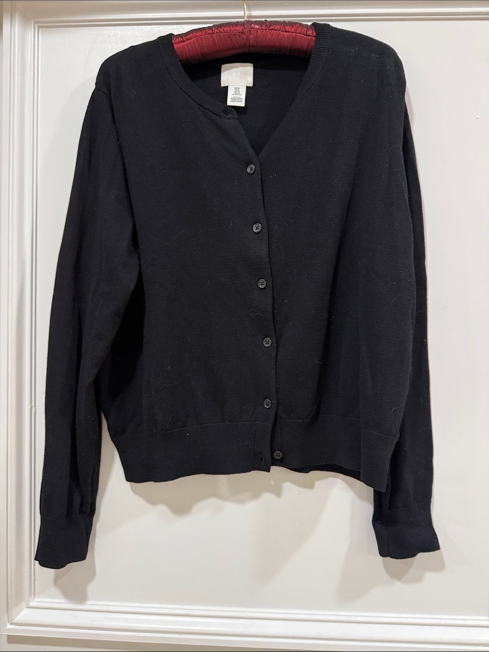 H&M Black V-Neck Button Cardigan